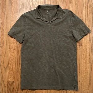 GAP Men's Olive Green Polo Shirt